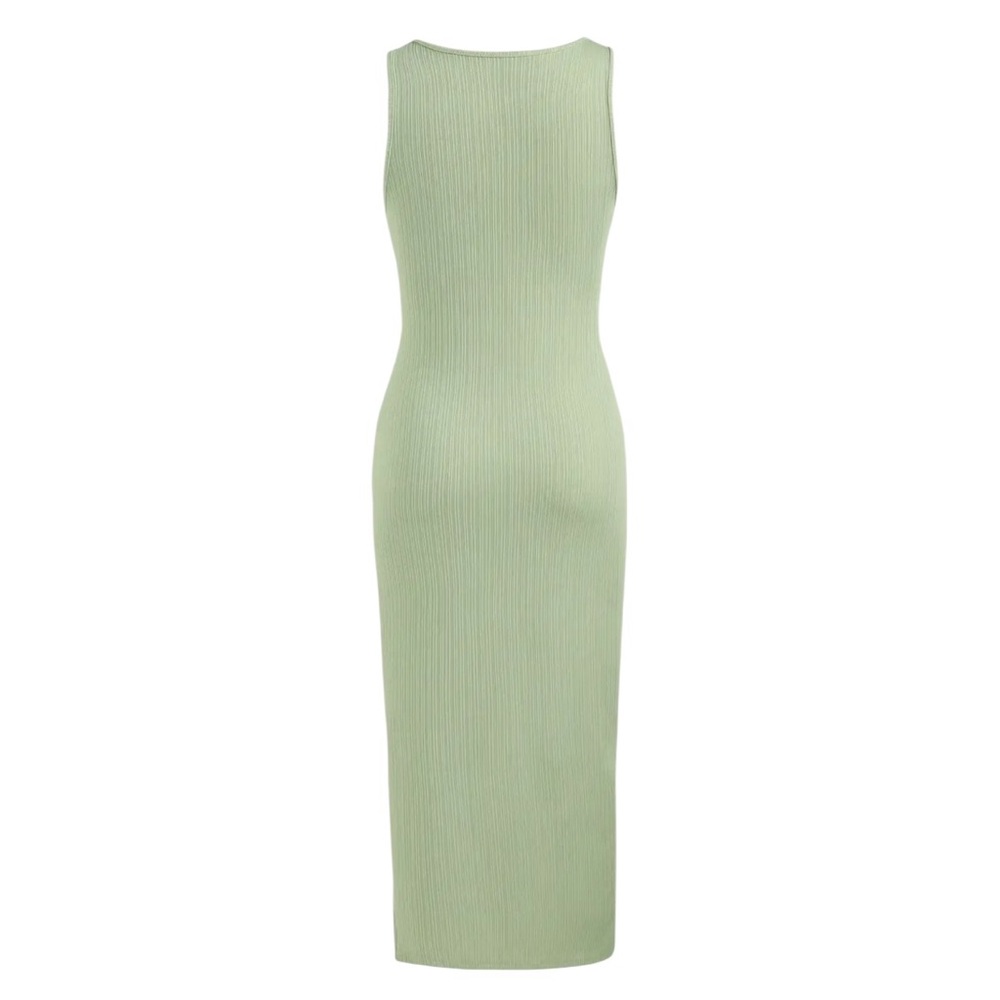 Cider Sleeveless Light Green Midi Dress - Picture 3 of 4